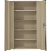 Hi-Boy Storage Cabinet, Steel, 4 Shelves, 72" H x 36" W x 18" D, Beige Ottawa Fastener Supply
