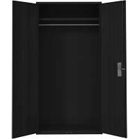 Armoire garde-robe, Acier, 36" la x 18" p x 72" h, Noir Ottawa Fastener Supply