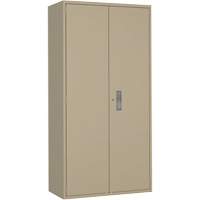 Combination Storage Cabinet, Steel, 6 Shelves, 72" H x 36" W x 18" D, Beige Ottawa Fastener Supply