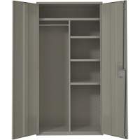 Combination Storage Cabinet, Steel, 6 Shelves, 72" H x 36" W x 18" D, Grey Ottawa Fastener Supply