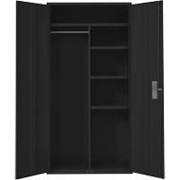 Combination Storage Cabinet, Steel, 6 Shelves, 72" H x 36" W x 18" D, Black Ottawa Fastener Supply