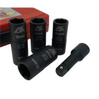 Flip Socket Kit, 5 Pieces, 1/2" Drive Size Ottawa Fastener Supply