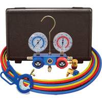 Dual Manifold Gauge Set with 3-in-1 Side Mount Can Tap Valve Ottawa Fastener Supply