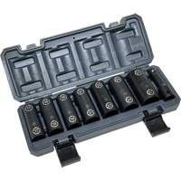 Jeu de douilles doubles hexagonales et h&eacute;licoidales avec coffret, 8 Morceaux, Prise de 1/2" Ottawa Fastener Supply