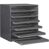 Compartment Box Cabinet, Steel, 6 Slots, 20-5/16" W x 15-15/16" D x 21-7/8" H, Grey Ottawa Fastener Supply