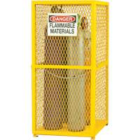 Gas Cylinder Storage Cabinet, 9 Cylinder Capacity, 30" W x 30" D x 71-3/4" H, Yellow FM011 | Ottawa Fastener Supply