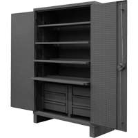 Extra Heavy-Duty Slide-Out Shelf Cabinet, Steel, 4 Shelves, 78" H x 48" W x 24" D, Grey Ottawa Fastener Supply