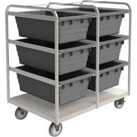 Mobile Tub Rack, Double-sided, 6 bins, 26" W x 36" D x 42" H Ottawa Fastener Supply