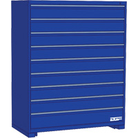 Modular Drawer Cabinet, 9 Drawers, 30" W x 28" D x 60" H, Blue Ottawa Fastener Supply
