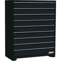 Modular Drawer Cabinet, 9 Drawers, 30" W x 28" D x 60" H, Black Ottawa Fastener Supply