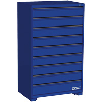Modular Drawer Cabinet, 9 Drawers, 36" W x 24" D x 60" H, Blue Ottawa Fastener Supply