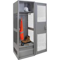 Gear Locker with Door, Steel, 24" W x 18" D x 72" H, Grey FN467 | Ottawa Fastener Supply
