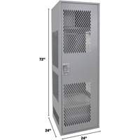 Gear Locker with Door, Steel, 24" W x 24" D x 72" H, Grey Ottawa Fastener Supply