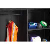 Combination Storage Cabinet, 36" W x 18" D x 72" H, Black Ottawa Fastener Supply