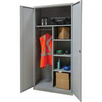 Combination Storage Cabinet, 36" W x 18" D x 72" H, Grey Ottawa Fastener Supply
