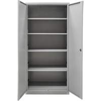 Hi-Boy Storage Cabinet, Steel, 4 Shelves, 72" H x 36" W x 18" D, Grey Ottawa Fastener Supply
