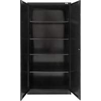 Armoire de rangement Hi-Boy, Acier, 4 Tablettes, 72" h x 36" la x 18" P, Noir Ottawa Fastener Supply