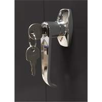 Storage Cabinet, Steel, 4 Shelves, 78" H x 36" W x 24" D, Black Ottawa Fastener Supply