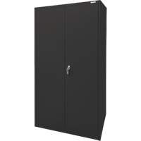 Storage Cabinet, Steel, 4 Shelves, 78" H x 36" W x 24" D, Black Ottawa Fastener Supply