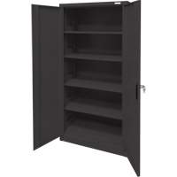 Storage Cabinet, Steel, 4 Shelves, 78" H x 36" W x 24" D, Black Ottawa Fastener Supply