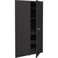 Storage Cabinet, Steel, 4 Shelves, 78" H x 36" W x 24" D, Black Ottawa Fastener Supply