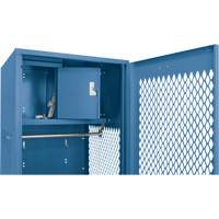 Gear Locker with Door, Steel, 24" W x 18" D x 72" H, Dark Blue Ottawa Fastener Supply