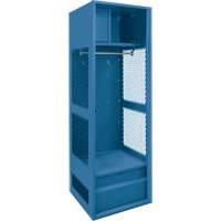 Gear Locker, Steel, 24" W x 18" D x 72" H, Dark Blue Ottawa Fastener Supply