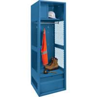 Gear Locker, Steel, 24" W x 18" D x 72" H, Dark Blue Ottawa Fastener Supply