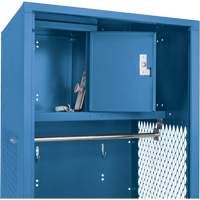 Gear Locker, Steel, 24" W x 18" D x 72" H, Dark Blue Ottawa Fastener Supply