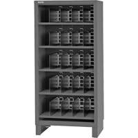 Heavy-Duty Open Front Cabinet with Dividers, Steel, 0 Drawers, 36" x 24" x 78", Grey Ottawa Fastener Supply