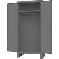 Cabinet with Hanging Bar & Standard Recessed Doors, Steel, 78" H x 36" W x 24" D, Grey Ottawa Fastener Supply