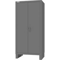 Cabinet with Hanging Bar & Standard Recessed Doors, Steel, 78" H x 36" W x 24" D, Grey Ottawa Fastener Supply