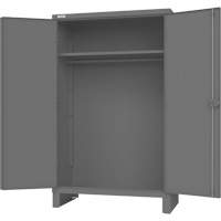 Cabinet with Hanging Bar & Standard Recessed Doors, Steel, 78" H x 48" W x 24" D, Grey Ottawa Fastener Supply