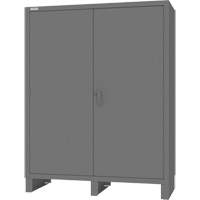 Cabinet with Hanging Bar & Standard Recessed Doors, Steel, 78" H x 60" W x 24" D, Grey Ottawa Fastener Supply