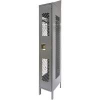 Vented Lockers, 12" x 18" x 88", Steel, Grey, Knocked Down, Perforated Ottawa Fastener Supply
