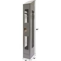 Vented Lockers, 12" x 18" x 88", Steel, Grey, Knocked Down, Perforated Ottawa Fastener Supply