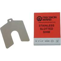 Slotted Shim Assortments, 2" L x 0.001"- 0.125" Thickness, 2" W, Stainless Steel Ottawa Fastener Supply