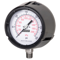 Pressure Gauge, 4-1/2" , 0-300 psi/0-2100 kPa, Bottom Mount, Liquid Filled Analogue IA361 | Ottawa Fastener Supply