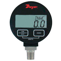 Pressure Gauge, 2-31/50" , 200 psi, Bottom Mount, Digital Ottawa Fastener Supply
