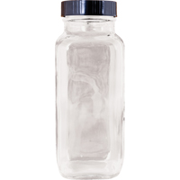Bottle, Square, 8 fl. Oz., Glass IA672 | Ottawa Fastener Supply