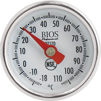 1" Dial Thermometer Celsius Only with Calibration Sleeve, Contact, Analogue, 0.4-230°F (-18-110°C) IC665 | Ottawa Fastener Supply