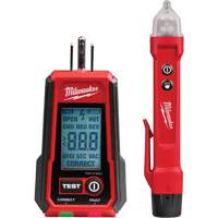 D&eacute;tecteur de tension avec DEL et testeur de prise DDFT, 50 V - 1000 V, Alerte Affichage & son Ottawa Fastener Supply