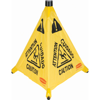 Pop-Up Safety Cone, Trilingual With Pictogram JA131 | Ottawa Fastener Supply