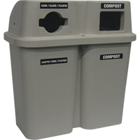 Contenants de recyclage Bullseye, Bord de rue, Plastique, 2 x 22 gal. US Ottawa Fastener Supply