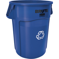Brute&reg; Collection Recycling Container, Bulk, Plastic, 32 US gal. Ottawa Fastener Supply
