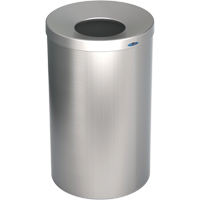 Lobby Waste Receptacle, Stainless Steel, 33 US gal. Ottawa Fastener Supply