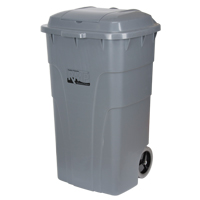 Roll Out Garbage Bin, Polyethylene, 65 US gal. Ottawa Fastener Supply