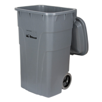 Roll Out Garbage Bin, Polyethylene, 65 US gal. Ottawa Fastener Supply