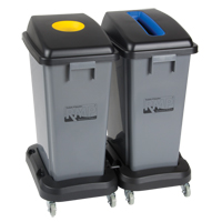 Recycling & Waste Receptacle Dolly, Polypropylene, Black, Fits: 17-1/4" x 12-1/2" JH483 | Ottawa Fastener Supply
