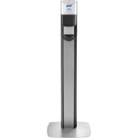 Messenger ES6 Silver Panel Floor Stand with Dispenser Ottawa Fastener Supply
